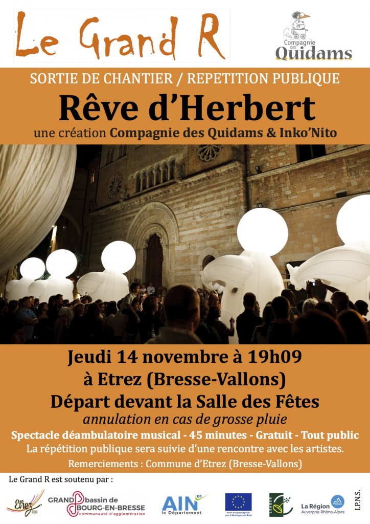 poster for public rehearsal Rêve d&#039;Herbert